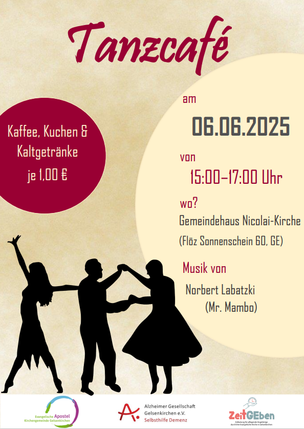 Plakat_Tanzcafé 06.06.2025_Gemeindehaus Nikolai-Kirche
